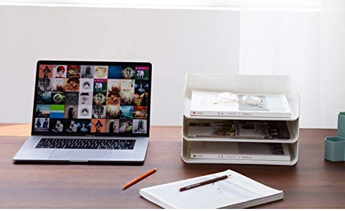 3 Tier Stackable White Racks Desktop,for Desk File Rack,Letter Tray Organizer,Accessories Paper Tray,A4 Paper,Supplies,Magazine ,File Documents,Receipts,Paper Management.The Perfect Desk