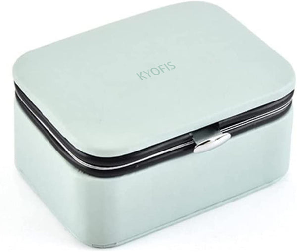 KYOFIS Travel Jewelry Case Travel Jewelry Organizer PU Jewelry Box for Women Rings Earrings Necklace Organizer Jewelry Storage Box