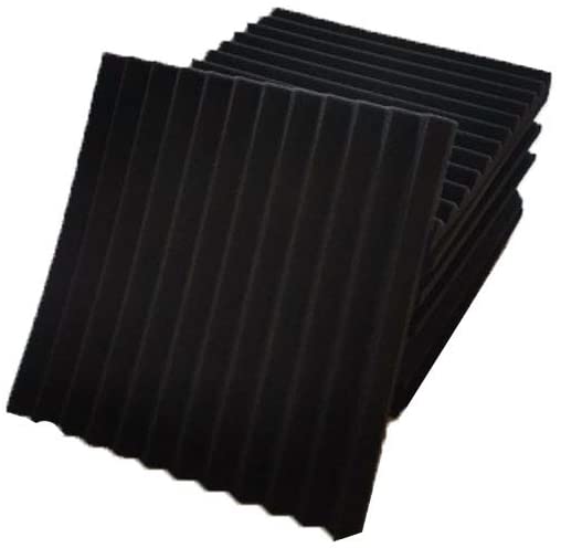 50 Pack Acoustic Panels Soundproof Studio Foam for Walls Sound Wedge for Home Studio Ceiling, 1" X 12" X 12", Black (50PCS Black)