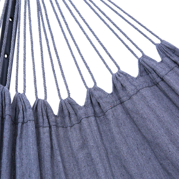 FREECROXX Hammock with Stand, Double Hammock with Space Saving Steel Stand & Pillow, 2-Person Hammock with Portable Carrying Bag for Outdoor Garden Yard Porch Patio & Indoor Space, 450 lb Capacity, Grey