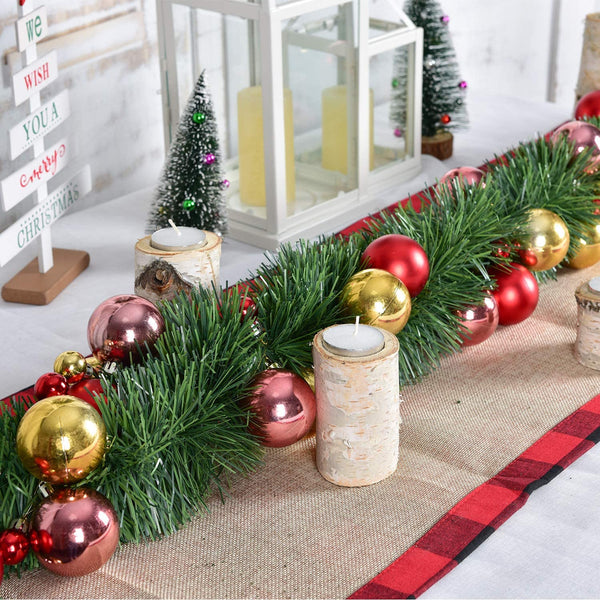 Whesamy 50 Ft Christmas Garland, Artificial Greenery Garland Soft Garland for Holiday Wedding Party,Stairs,Fireplaces Decoration for Outdoor or Indoor Use