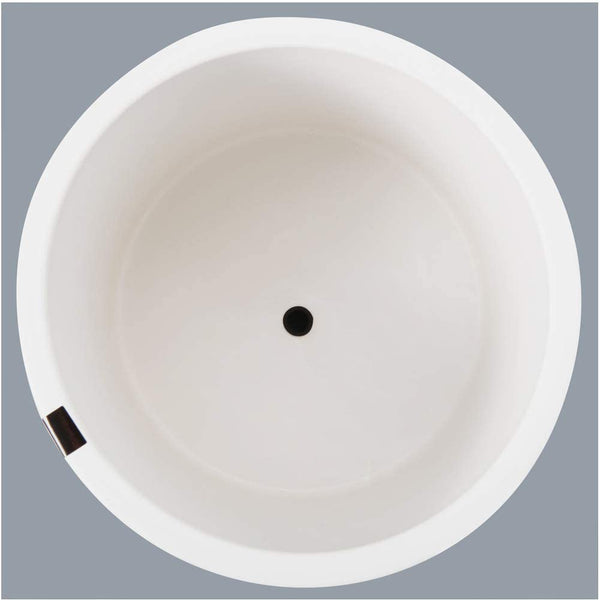 Plant Pot Matte White Ceramic Planter for Indoor Outdoor Plants Flowers Small Modern Cylinder Flower Pot with Drainage Hole and Plug,Full Glazed Finish