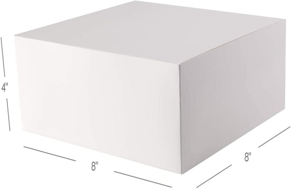 Giftol Gift Box 20 Pack 8 x 8 x 4 inches Fold Box Paper Gift Box Bridesmaids Proposal Box for Bridal Birthday Party Christmas（White）