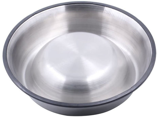 Mlife Stainless Steel Dog Bowl with Rubber Base for Small/Medium/Large Dogs, Pets Feeder Bowl and Water Bowl Perfect Choice (Set of 2)