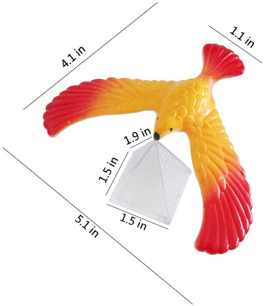 5 PCS Balance Bird Gravity Bird with Pyramid Combination Set Children Physical Science Adults Office Desktop Novelty Eagle Trick Party for Kids