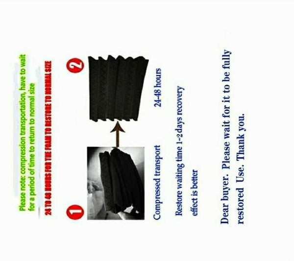 50 Pack Acoustic Panels Soundproof Studio Foam for Walls Sound Wedge for Home Studio Ceiling, 1" X 12" X 12", Black (50PCS Black)