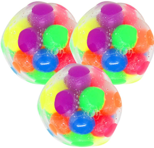 24 PCs Sensory Toy Fidget Stress Relief Toy for Adults and Kids -  Include Squeeze Balls Stretchy Strings Squishy Toy Puzzle Rubber Stringy Ball