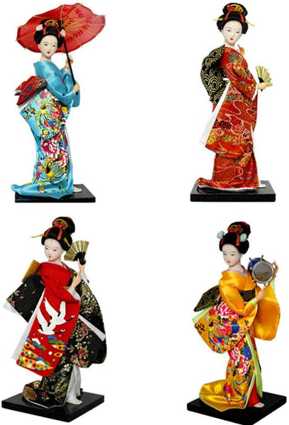 Geisha Doll Ornaments Handicrafts Statuette Japanese Resin Creative Folk Ethnic Figurine Gift for Home Store Office Bedroom Gardening