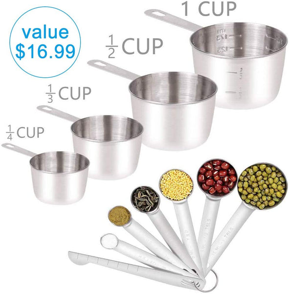 Electric Hand Mixer Mixing Bowls Set, Upgrade 5-Speeds Mixers with 6 Nesting Stainless Steel Mixing Bowl, Measuring Cups and Spoons Whisk Blender