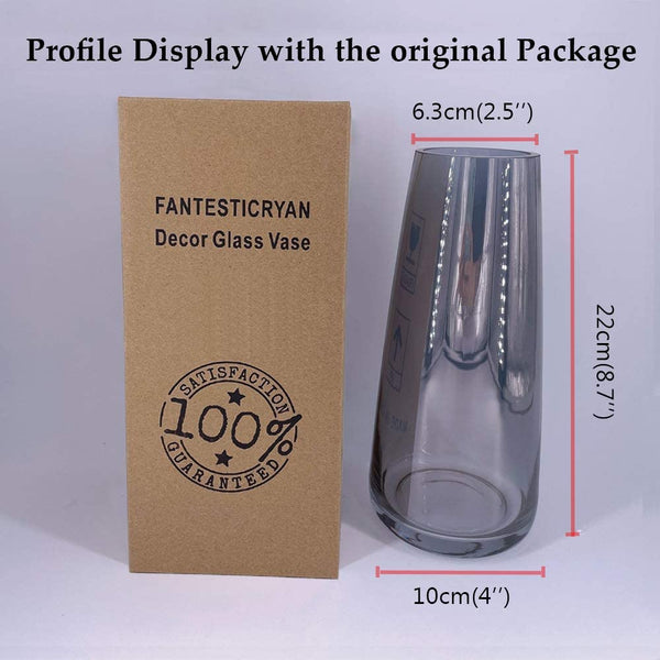 Ins Modern Glass Vase Irised Crystal Clear Glass Vase for Home Office Decor