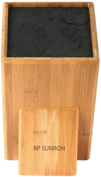 RP SUNRON Universal Bamboo Wood Knife Block Storage Holder Organizer