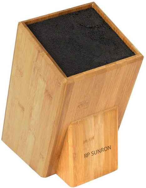 RP SUNRON Universal Bamboo Wood Knife Block Storage Holder Organizer