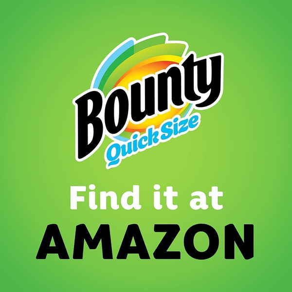 Bounty Quick-Size Paper Towels, White, 16 Family Rolls = 40 Regular Rolls (Packaging May Vary)