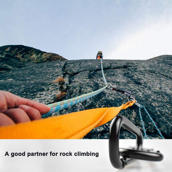 Spring Snap, Swing Buckle Sandbag Hook for Hanging Punching Bag, Hammock, Dog Leash, Rock Climbing - 500lbs Safety Traction (Black 3-Inch)