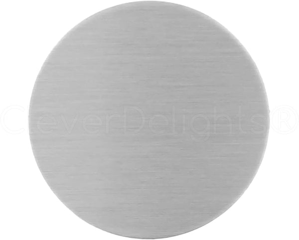 50 Pack - CleverDelights 1.5" Round Stamping Blanks - 14 Gauge (.063") Aluminum - Circle Discs Tags