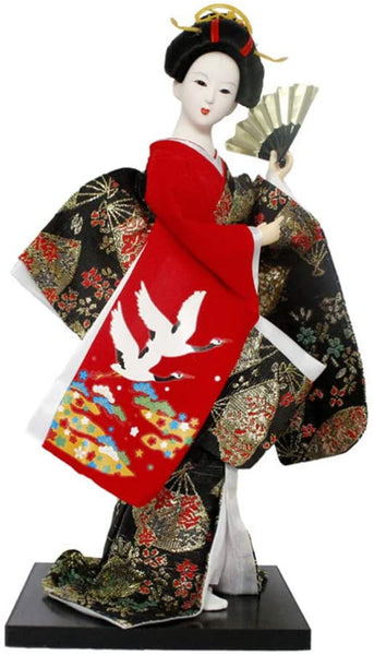 Geisha Doll Ornaments Handicrafts Statuette Japanese Resin Creative Folk Ethnic Figurine Gift for Home Store Office Bedroom Gardening