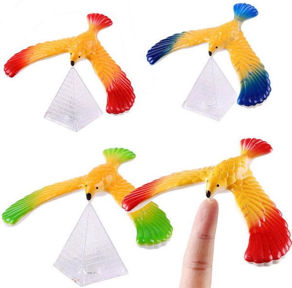 5 PCS Balance Bird Gravity Bird with Pyramid Combination Set Children Physical Science Adults Office Desktop Novelty Eagle Trick Party for Kids