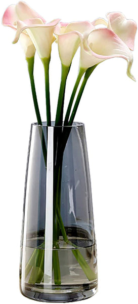 Ins Modern Glass Vase Irised Crystal Clear Glass Vase for Home Office Decor