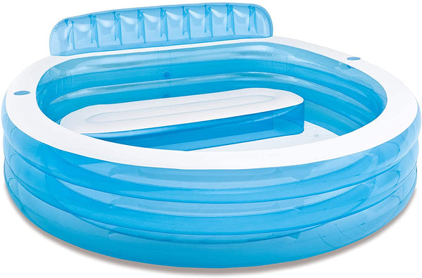 Intex Swim Center Inflatable Family Lounge Pool, 90" X 86" X 31", for Ages 3+