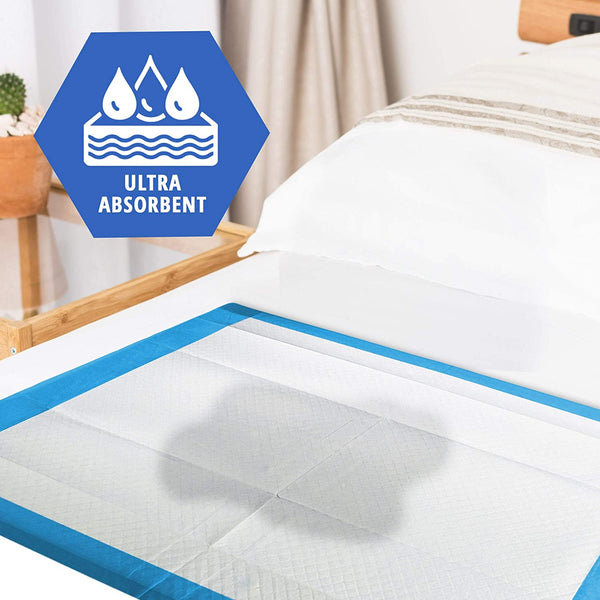 Medpride Disposable Underpads 23”x36” | Super Absorbent Incontinence Pads for Kids, Adults, Elderly, & Pets | Perfect for Bedding Protection & Puppy Training | Prevents Leakage & Accidents | 25 Count