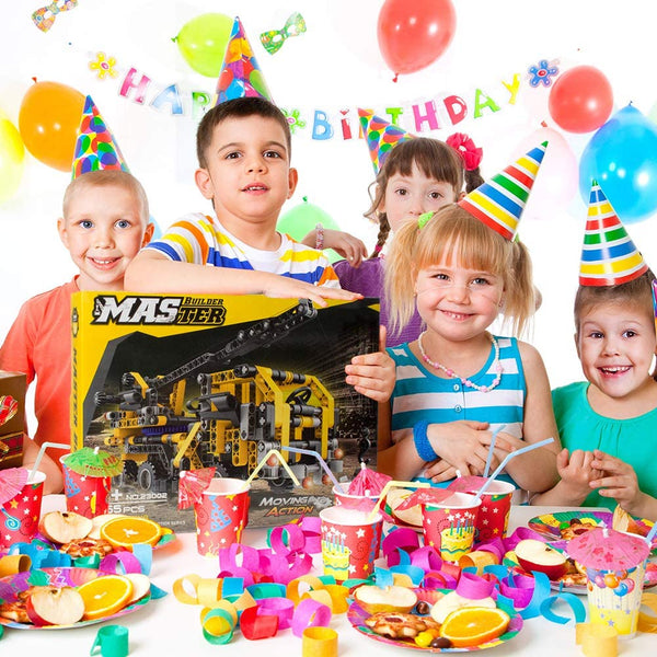 Crane Truck Building Kit - Educational Learning STEM Building Blocks Toys ， Engineering Construction Set for Boys & Girls