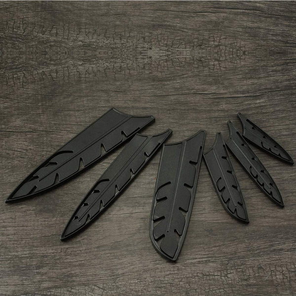 Plastic Knife Sheath, Knife Edge Guard Protectors, Universal Knife Cover Sleeves, Set Of 7 Knife Blade Guard Application For 3.5/5/7/8 Inch Japanese Chef’s Knife, Fruit Knife, Santoku Knife And More