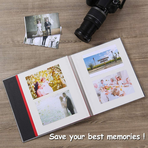 Vienrose Photo Album Self Adhesive 4x6 5x7 3x5 8.5x11 Scrapbook Magnetic Album DIY Scrap Book Length 11 x Width 10.8 (Inches) with A Metallic Pen
