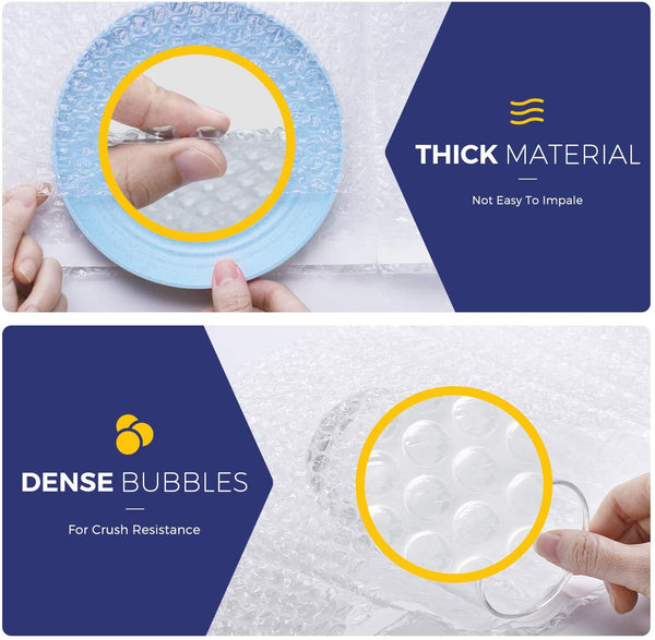 Metronic Bubble Cushion Wrap Pouches Anti-Static Bubble Bags 7.5x7.5 Inch,2 Rolls 50 Packs Bubble Cushioning Wrap Pouch Bag Rolls for Packing (Clear, 7.5x7.5)