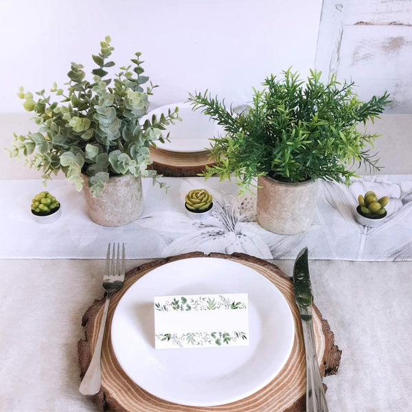 2 Pack Artificial Potted Plants Faux Eucalyptus & Rosemary Greenery in Pots Small Houseplants 8.3"-9" Tall for Indoor Greenery Tabletop