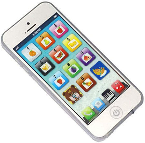 Child's Interactive My First Own Cell Phone - Play to learn, touch screen with 8 functions and dazzling LED lights