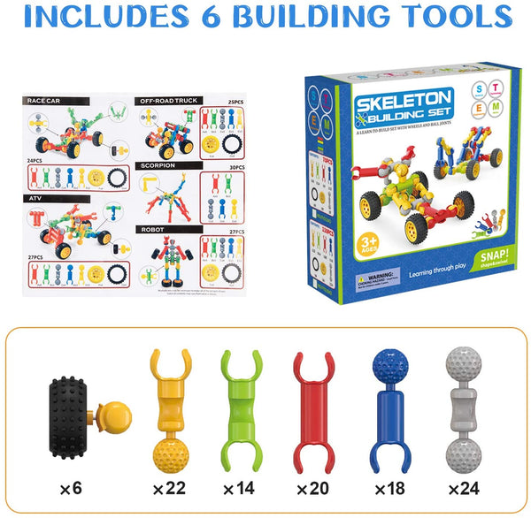 STEM Toys Building Blocks for Kids,Dlordy 110 Pcs Educational Construction Building Toys Preschool Learning Toys Engineering Creative Game Gifts