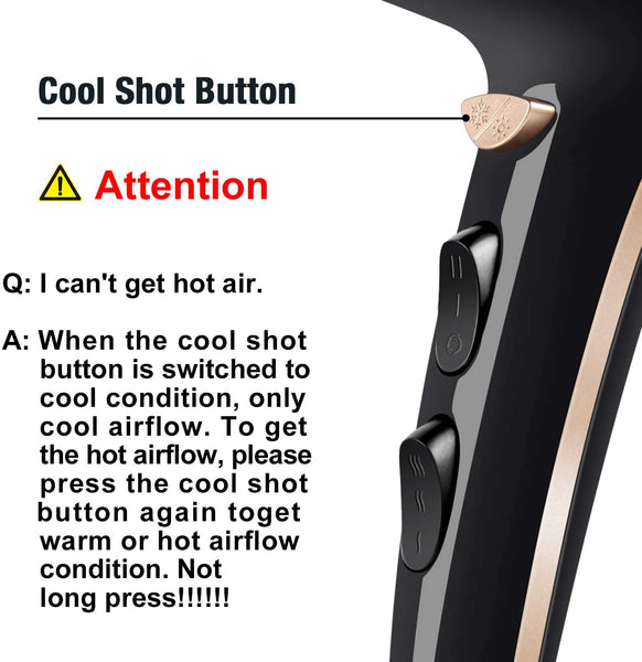 Professional Hair Dryer, Negative Ion Fast Drying Lightweight Blow Dryer