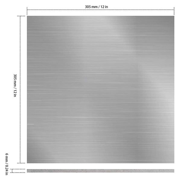2 Pack 6061 Aluminum Sheet 12 x 12 x 1/4 Inches, Sturdy and Durable Aluminum Plate, Heavy Duty Metal Aluminum Sheet