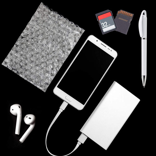 200 Pcs Clear Bubble Pouches Bags 4x6 inch, Protective Bubble Pouch, Double Walled Flush Cut Thickening Shockproof Foam Wrap Bags for Cushioning, Packing, Shipping