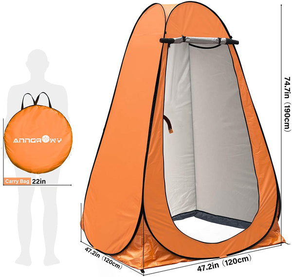 anngrowy Pop Up Privacy Tent Shower Tent Portable Outdoor Camping Bathroom Toilet Tent Changing Dressing Room Privacy Shelters Room for Hiking and Beach Sun Shelter Picnic Fishing– UPF40+ Waterproof