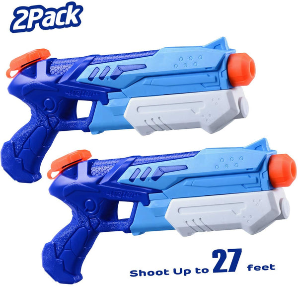 Water Guns for Kids, 2 Pack Super Squirt Guns Water Soaker Blaster 300CC Toys Gifts for Boys Girls Children Summer Swimming Pool Beach Sand Outdoor Water Fighting Play Toys