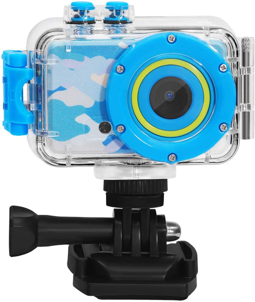 Waterproof Children Digital Camera for Kids Birthday Gifts Age 3-10,FHD Video Toddler Toy Camera  with 32GB SD Card (Blue)
