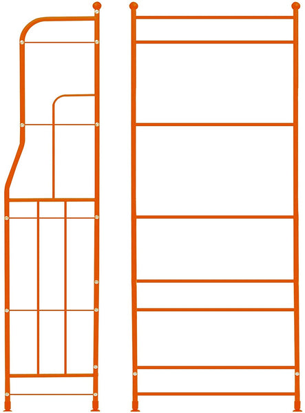 EXQ 5-Layer Metal Iron Sheet with Strong Load-Bearing Multi-Function Storage and Storage Rack Matte Orange (21.85Lx11.41Wx52.75H)