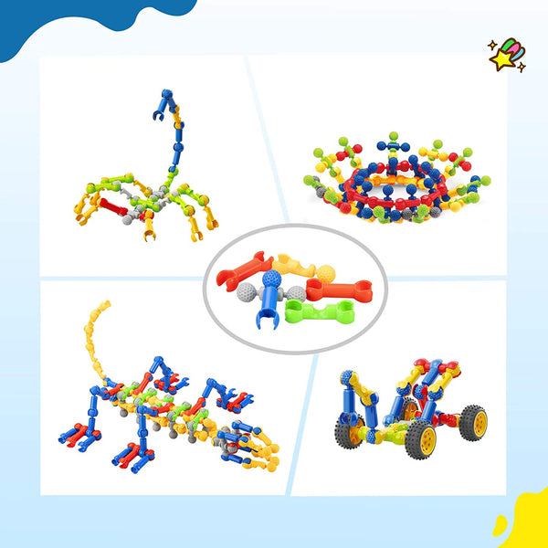 STEM Toys Building Blocks for Kids,Dlordy 110 Pcs Educational Construction Building Toys Preschool Learning Toys Engineering Creative Game Gifts