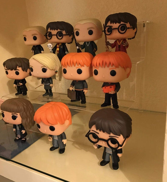 Combination of Life 3 Steps Acrylic Riser Display Stand Shelf for Amiibo Funko Pops Figures Clear 9 inches W by 6.25 inches D