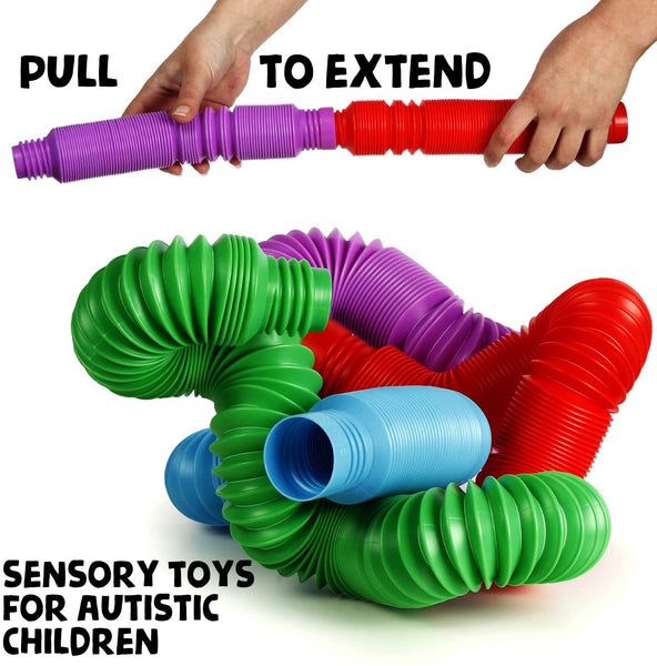 Tubes Sensory Toys for Autistic Children and Fidgets for Kids, ADHD Toys for Kids and Autism Toys for Boys and Girls