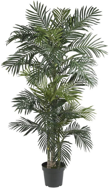 Nearly Natural 5289 6.5ft. Golden Cane Palm Silk Tree,Green