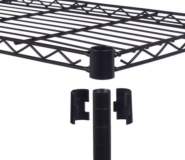5-Shelf Adjustable, Heavy Duty Storage Shelving Unit (350 lbs loading capacity per shelf), Steel Organizer Wire Rack, Black,(36L x 14W x 72H)