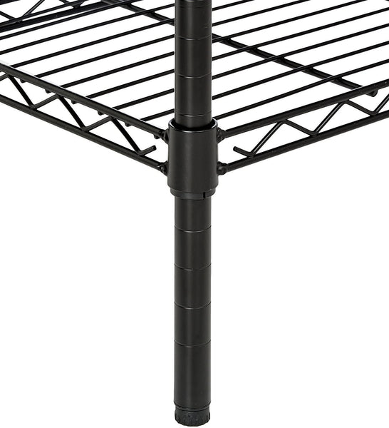 5-Shelf Adjustable, Heavy Duty Storage Shelving Unit (350 lbs loading capacity per shelf), Steel Organizer Wire Rack, Black,(36L x 14W x 72H)