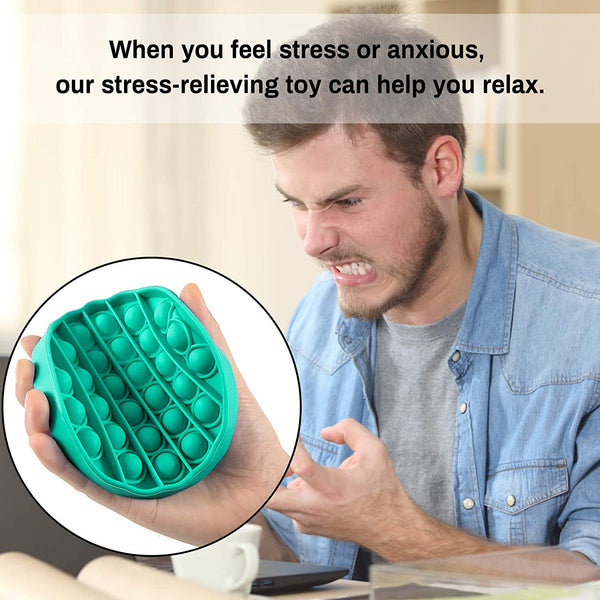 Bubble Sensory Fidget Toy 4Pack, Autism Special Needs Stress Reliever Silicone Stress Reliever Toys Squeeze Decompression Toy Anxiety Relief Tool for Kids Adults Relax
