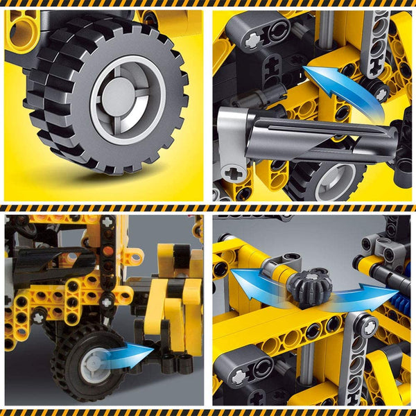 Crane Truck Building Kit - Educational Learning STEM Building Blocks Toys ， Engineering Construction Set for Boys & Girls