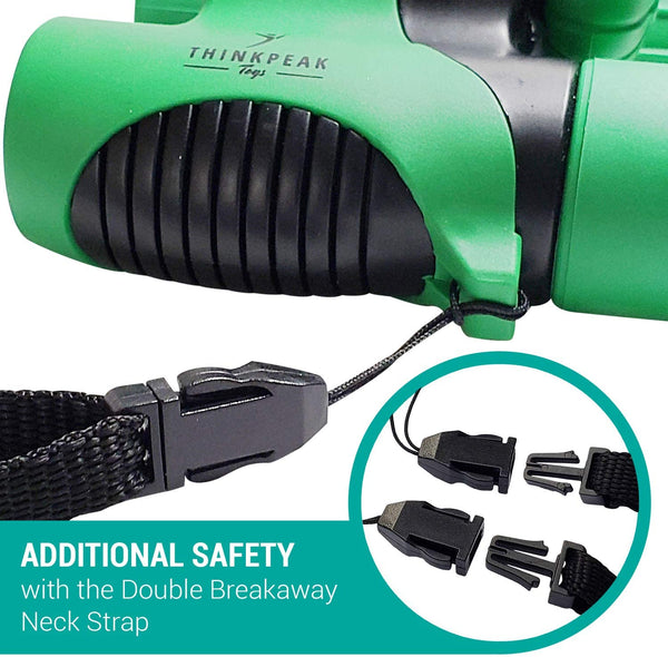 Think Peak Toys Binoculars for Kids, Toy for Sports and Outdoor Play, Spy Gear and Learning Gifts for Boys & Girls, Green
