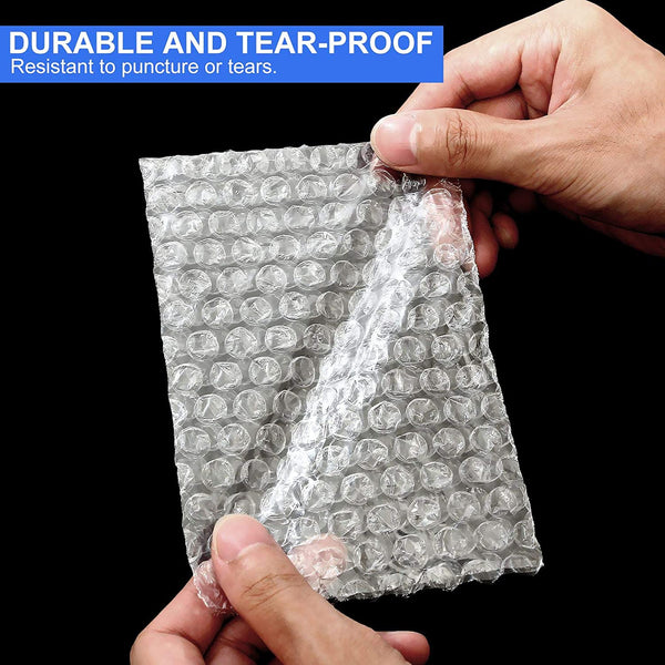 200 Pcs Clear Bubble Pouches Bags 4x6 inch, Protective Bubble Pouch, Double Walled Flush Cut Thickening Shockproof Foam Wrap Bags for Cushioning, Packing, Shipping