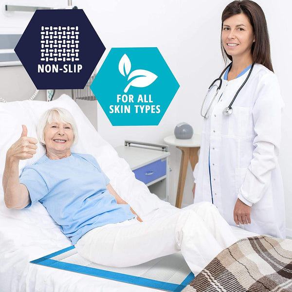 Medpride Disposable Underpads 23”x36” | Super Absorbent Incontinence Pads for Kids, Adults, Elderly, & Pets | Perfect for Bedding Protection & Puppy Training | Prevents Leakage & Accidents | 25 Count