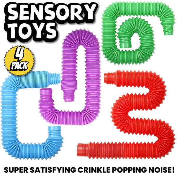 Tubes Sensory Toys for Autistic Children and Fidgets for Kids, ADHD Toys for Kids and Autism Toys for Boys and Girls